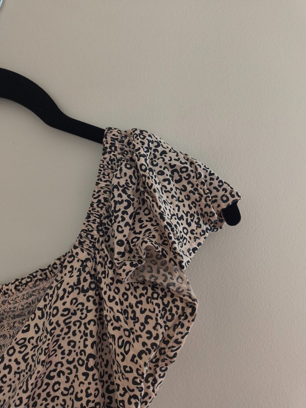 Joyana Leopard Print Babydoll Blouse